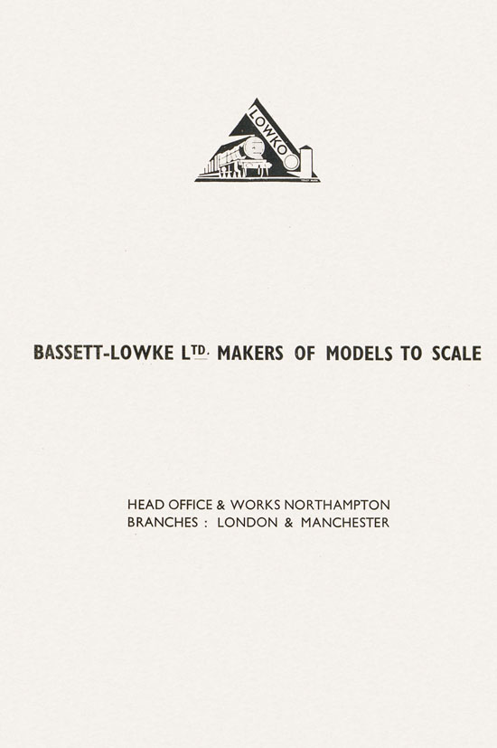 Bassett-Lowke Model Railways Gauge 0 and Gauge 00 catalog 1954