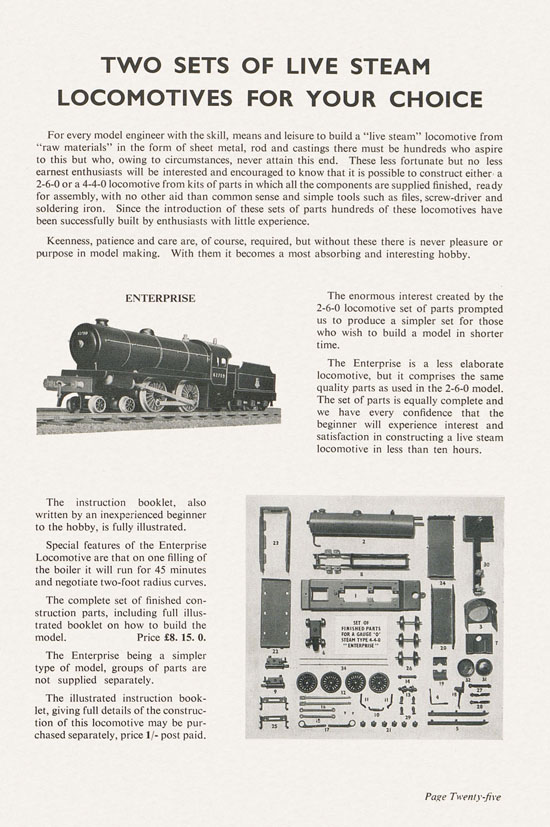 Bassett-Lowke Model Railways Gauge 0 and Gauge 00 catalog 1954