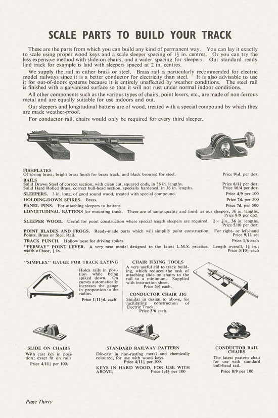 Bassett-Lowke Model Railways Gauge 0 and Gauge 00 catalog 1954