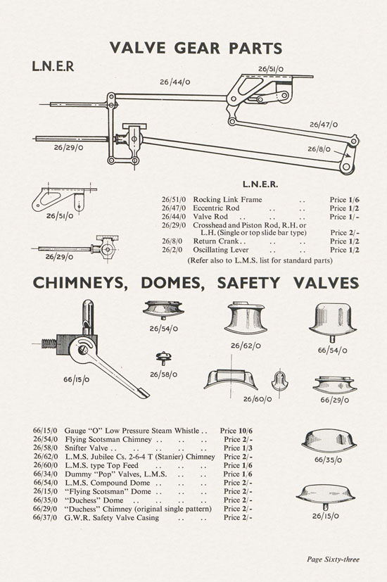 Bassett-Lowke Model Railways Gauge 0 and Gauge 00 catalog 1954