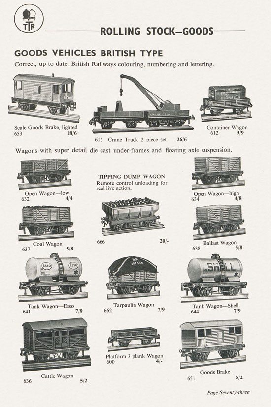 Bassett-Lowke Model Railways Gauge 0 and Gauge 00 catalog 1954