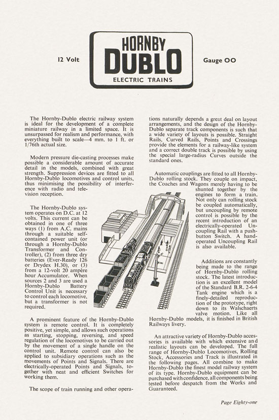 Bassett-Lowke Model Railways Gauge 0 and Gauge 00 catalog 1954