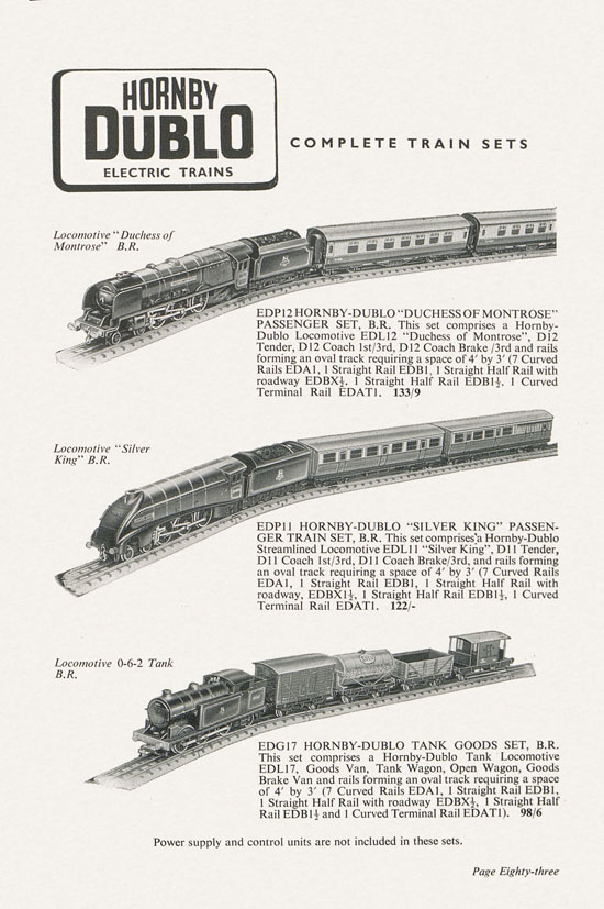 Bassett-Lowke Model Railways Gauge 0 and Gauge 00 catalog 1954