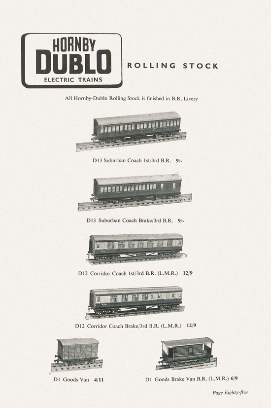 Bassett-Lowke Model Railways Gauge 0 and Gauge 00 catalog 1954