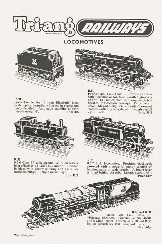 Bassett-Lowke Model Railways Gauge 0 and Gauge 00 catalog 1954