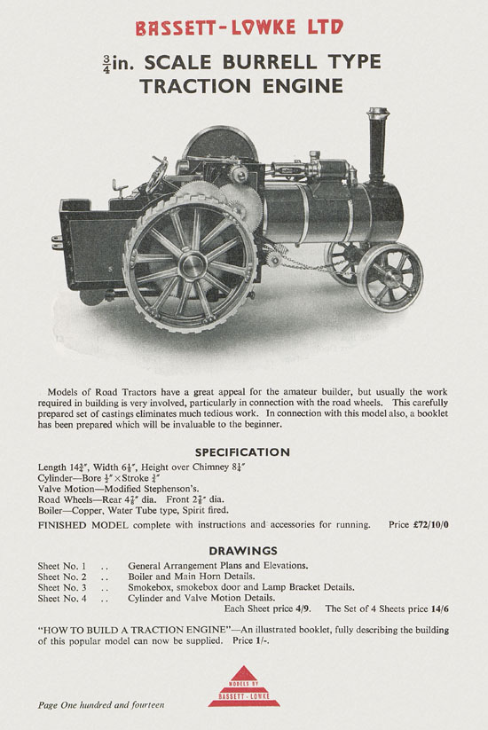 Bassett-Lowke Model Railway and Engineering catalogue 1959