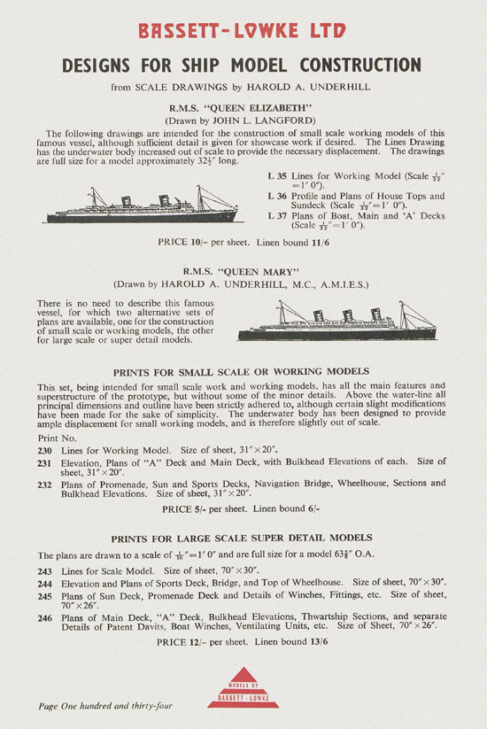 Bassett-Lowke Model Railway and Engineering catalogue 1959