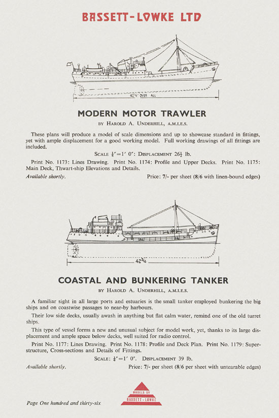 Bassett-Lowke Model Railway and Engineering catalogue 1959