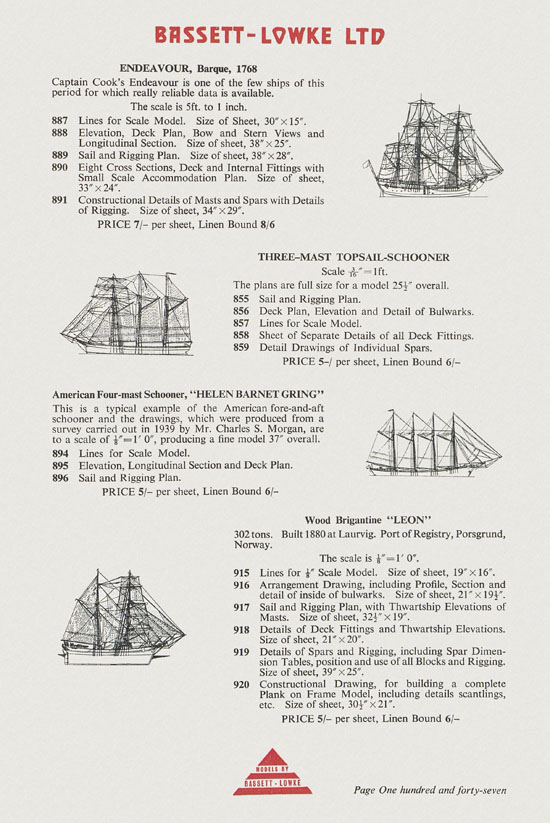 Bassett-Lowke Model Railway and Engineering catalogue 1959