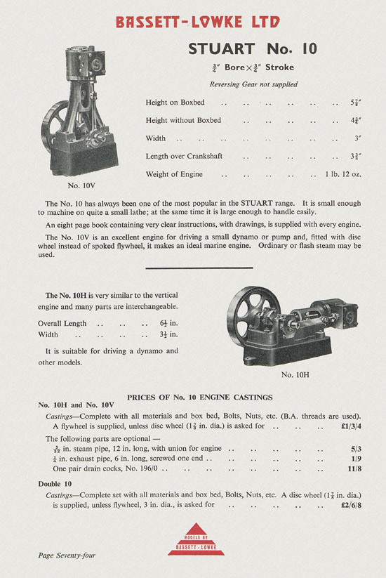 Bassett-Lowke Model Railway and Engineering catalogue 1959