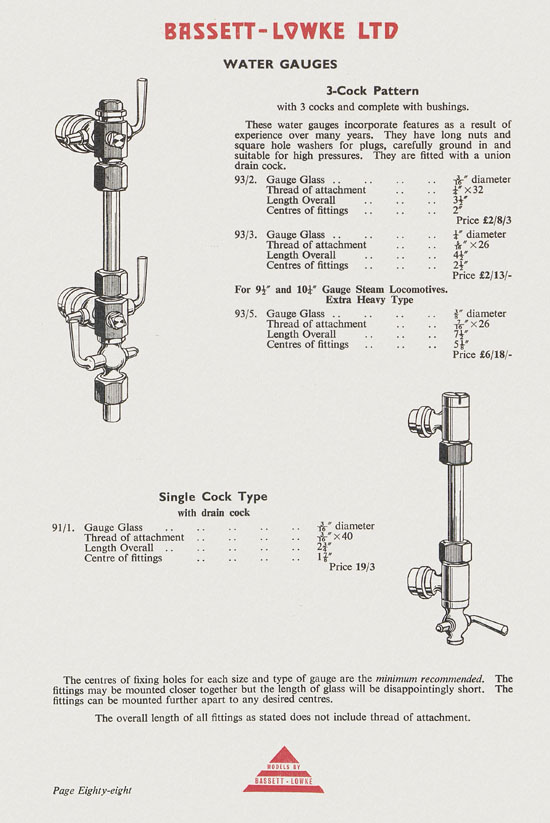 Bassett-Lowke Model Railway and Engineering catalogue 1959