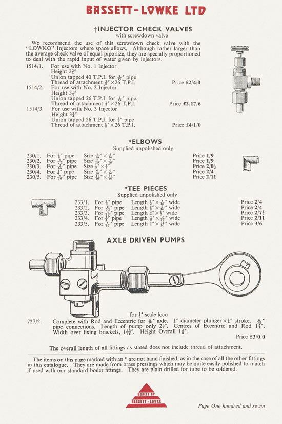 Bassett-Lowke catalogue 1960