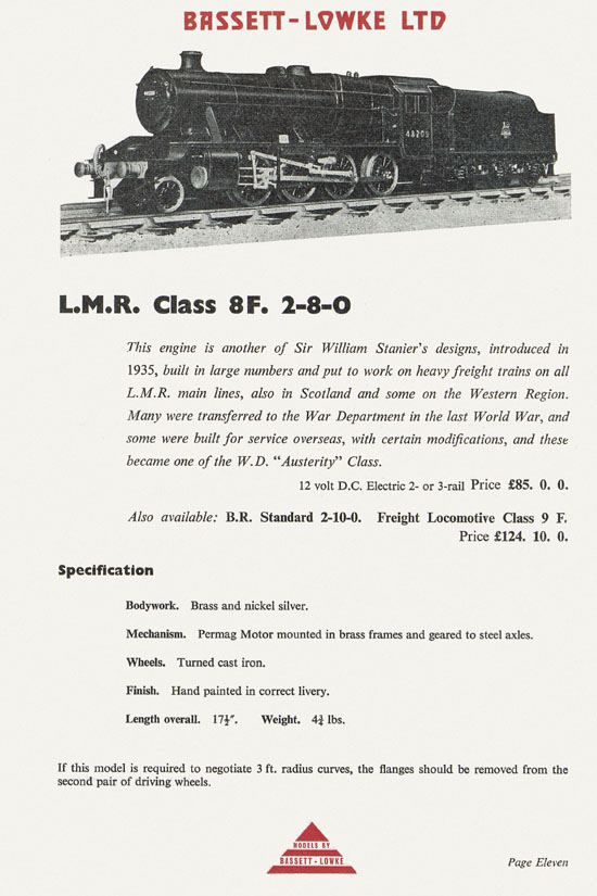 Bassett-Lowke catalogue 1960