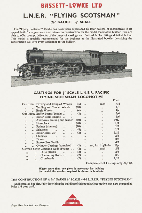 Bassett-Lowke catalogue 1960