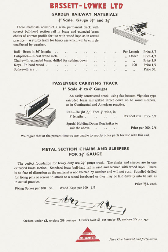 Bassett-Lowke catalogue 1960