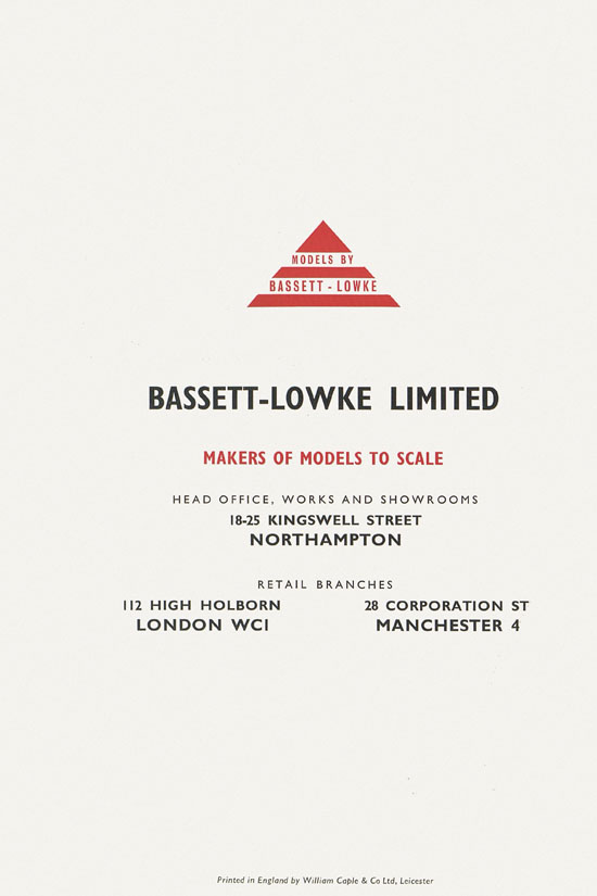 Bassett-Lowke catalogue 1960