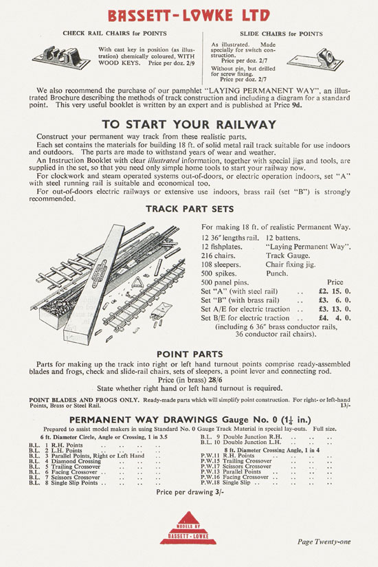 Bassett-Lowke catalogue 1960