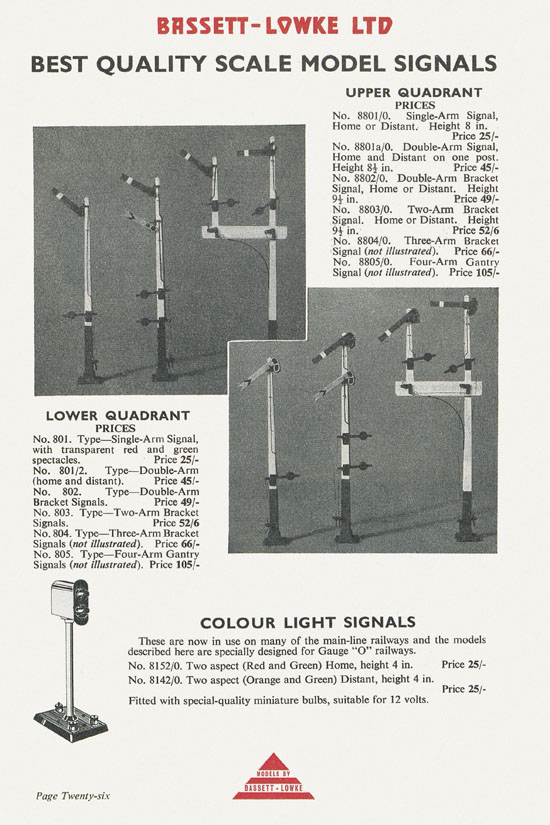 Bassett-Lowke catalogue 1960