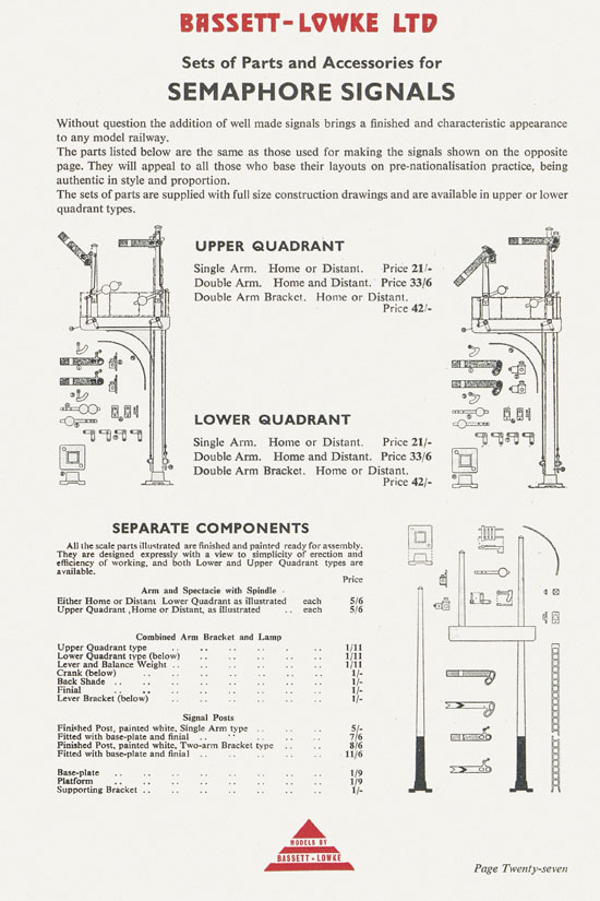 Bassett-Lowke catalogue 1960