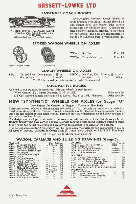 Bassett-Lowke catalogue 1960