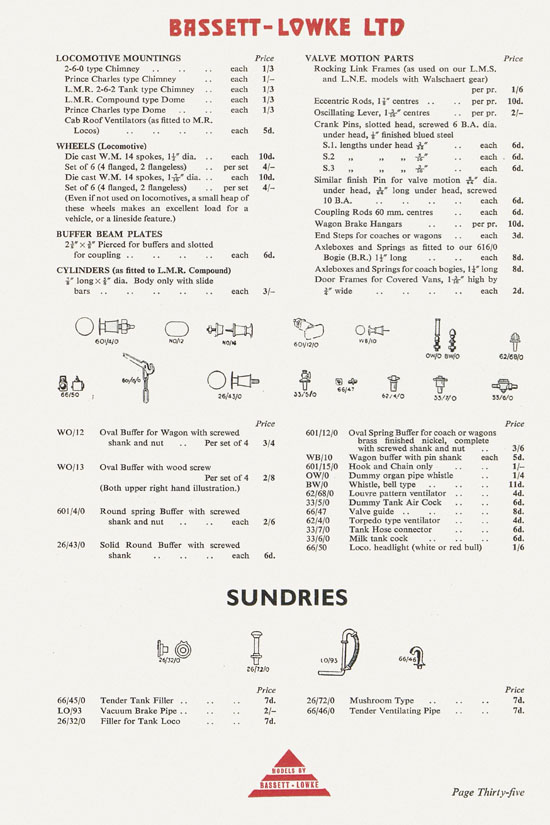 Bassett-Lowke catalogue 1960