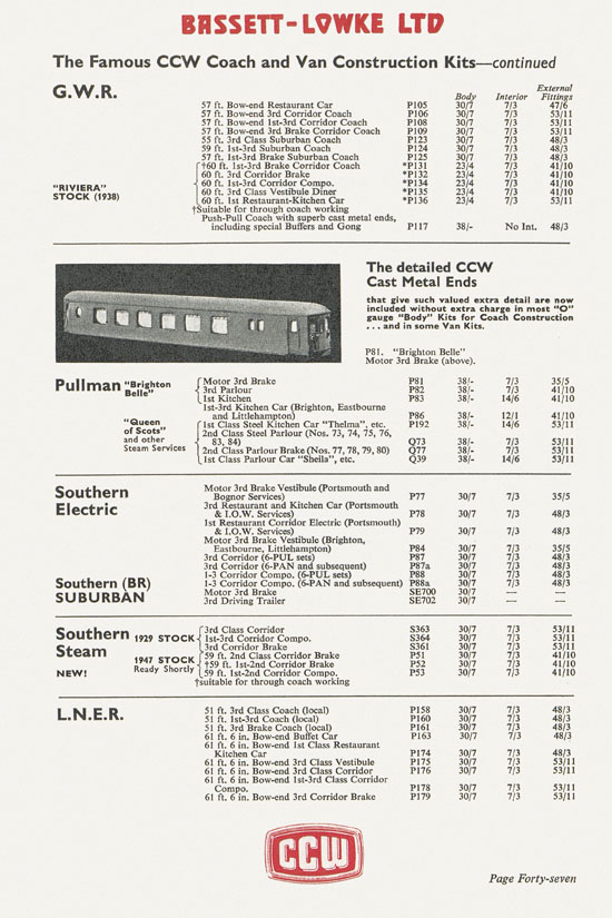 Bassett-Lowke catalogue 1960