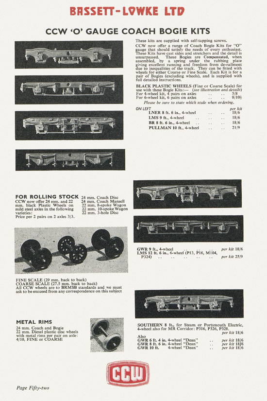 Bassett-Lowke catalogue 1960