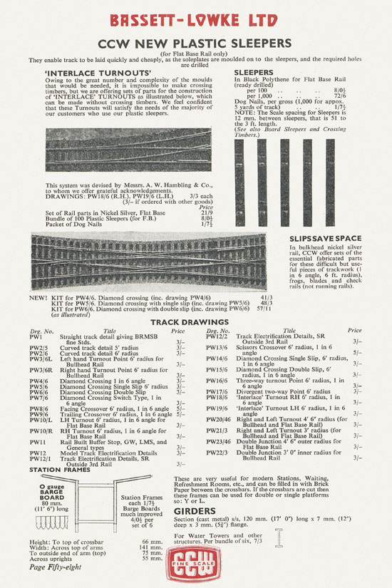 Bassett-Lowke catalogue 1960