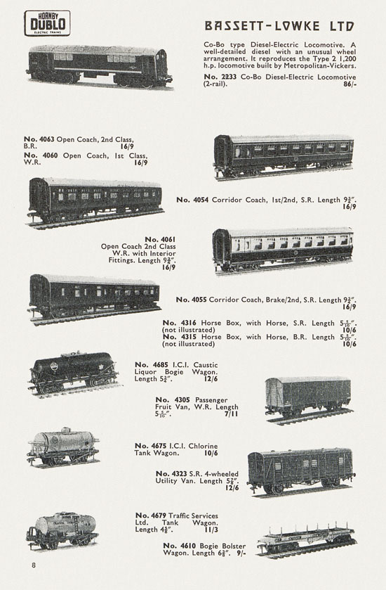 Bassett-Lowke catalogue 1962