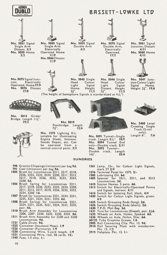 Bassett-Lowke catalogue 1962