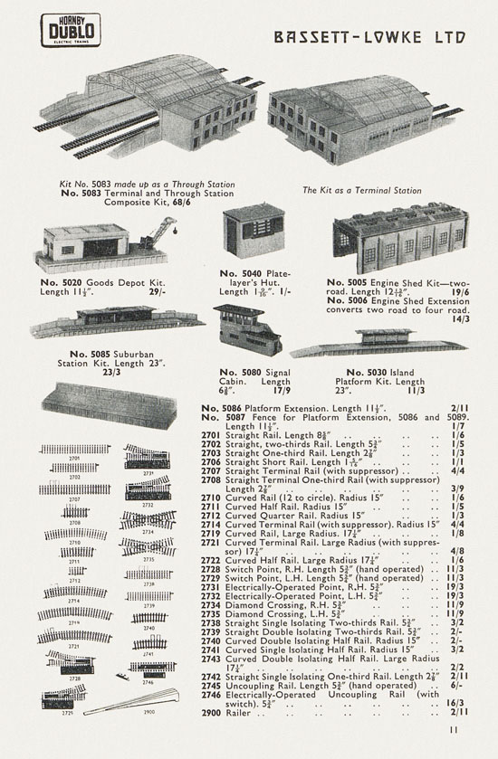 Bassett-Lowke catalogue 1962