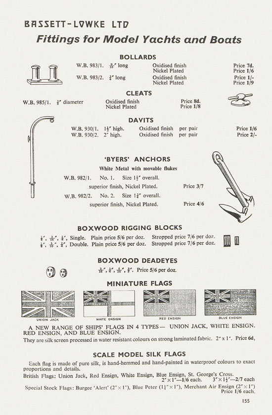 Bassett-Lowke catalogue 1962