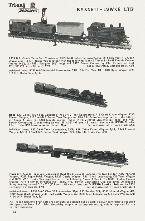 Bassett-Lowke catalogue 1962