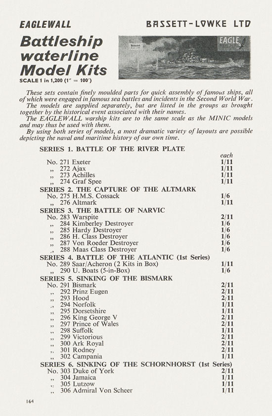 Bassett-Lowke catalogue 1962