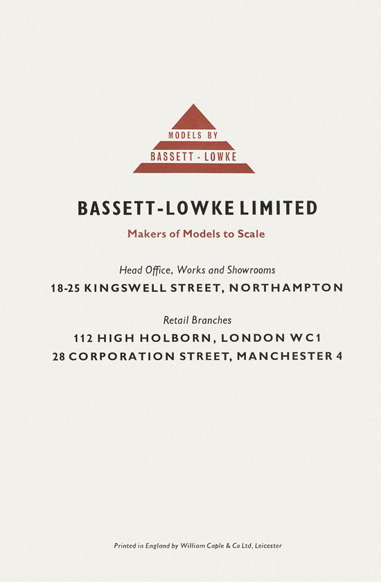 Bassett-Lowke catalogue 1962