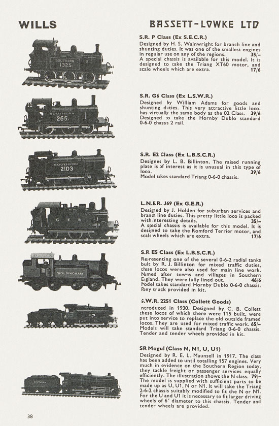 Bassett-Lowke catalogue 1962