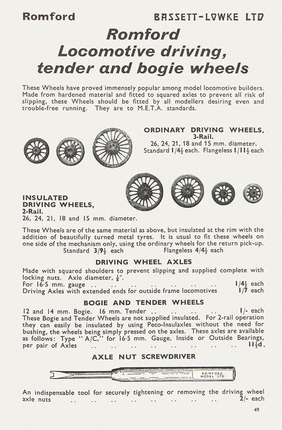 Bassett-Lowke catalogue 1962