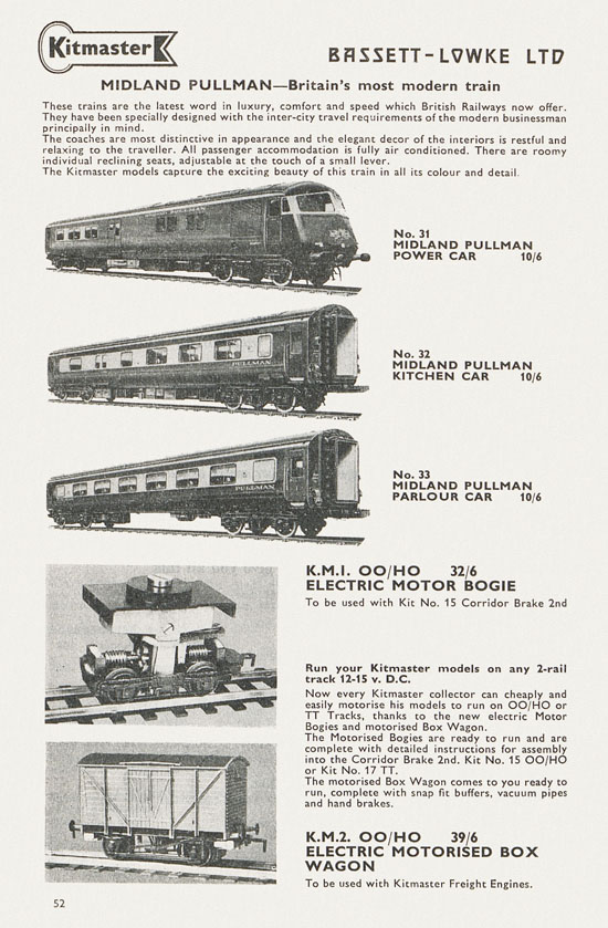 Bassett-Lowke catalogue 1962