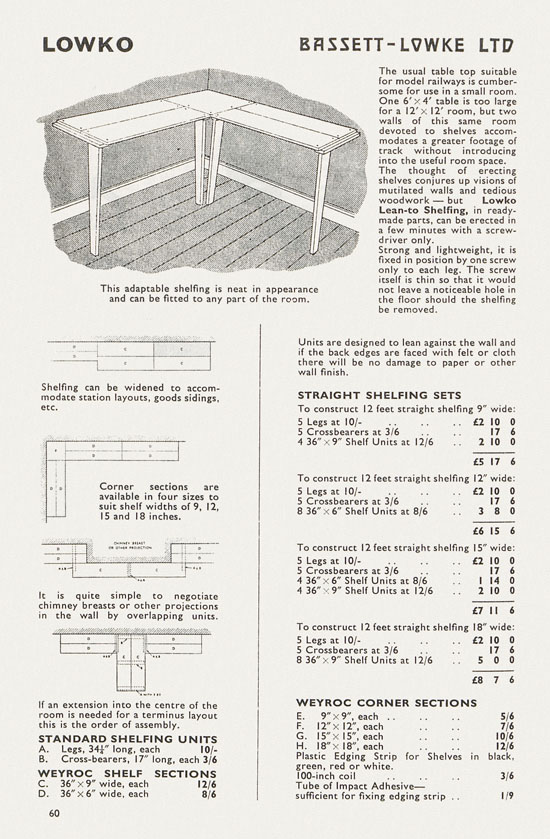 Bassett-Lowke catalogue 1962