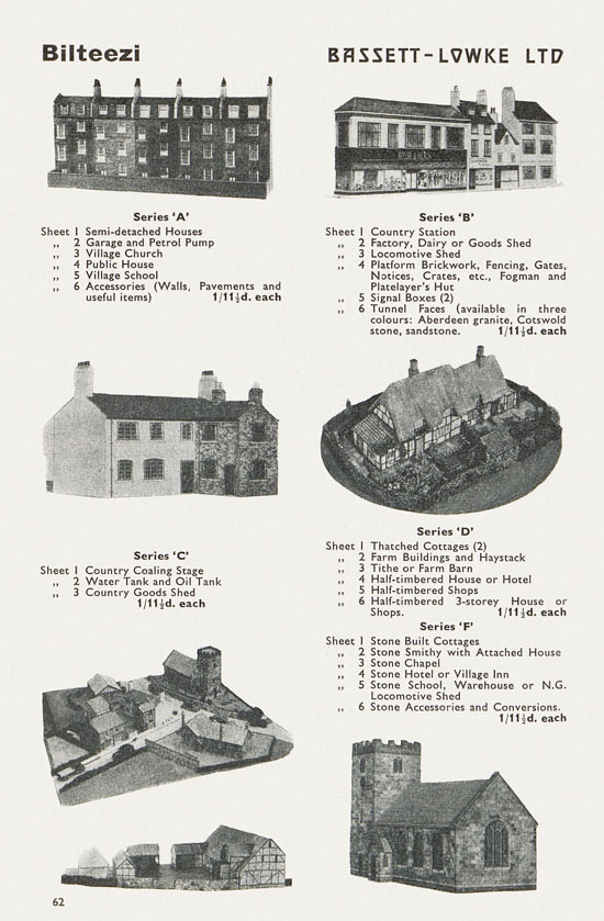 Bassett-Lowke catalogue 1962