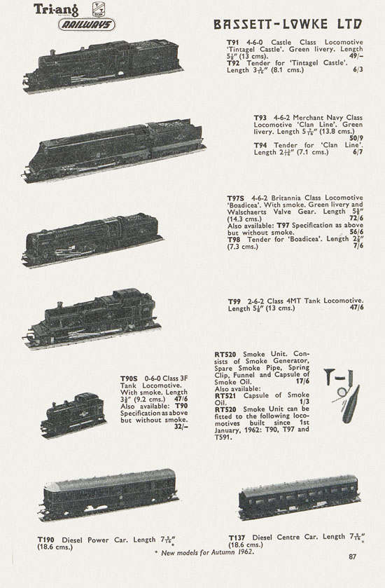 Bassett-Lowke catalogue 1962