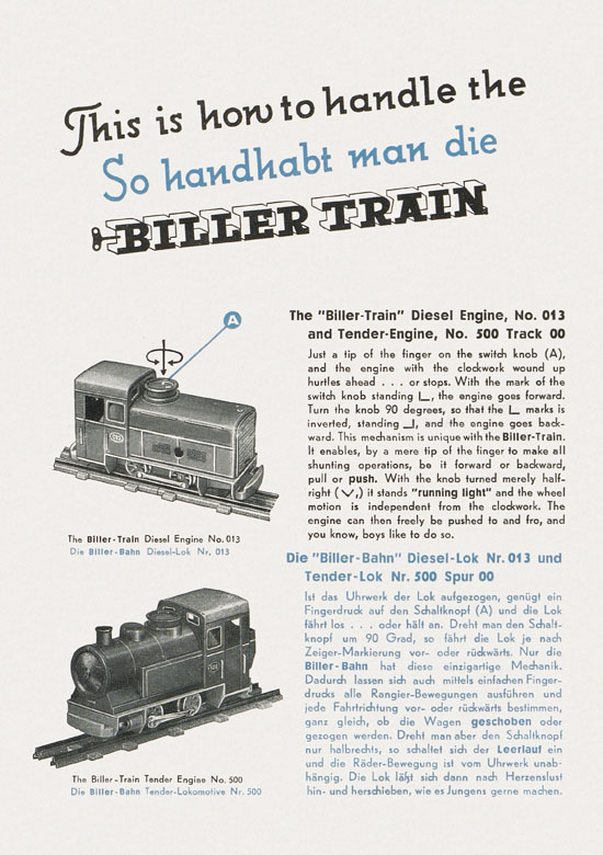 Biller-Bahn Katalog 1956