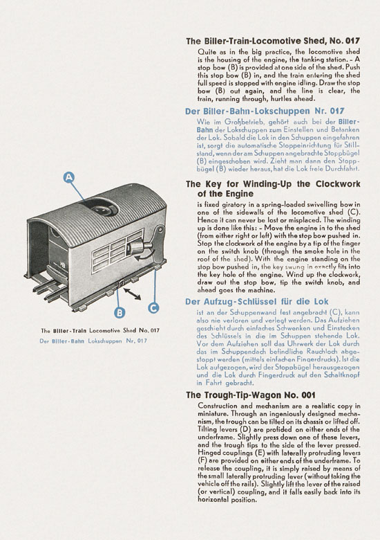 Biller-Bahn Katalog 1956