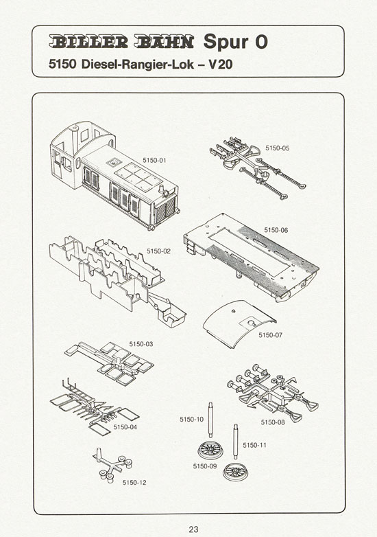 Biller-Bahn Katalog Spur 0 1988