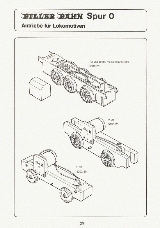 Biller-Bahn Katalog Spur 0 1988