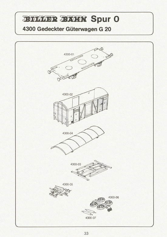 Biller-Bahn Katalog Spur 0 1988