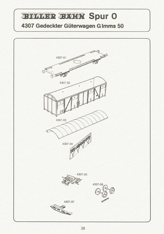 Biller-Bahn Katalog Spur 0 1988