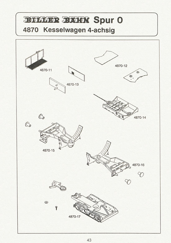 Biller-Bahn Katalog Spur 0 1988