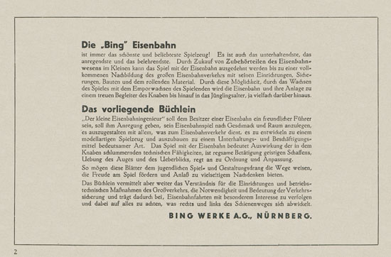 Bing Eisenbahn-Ingenieur 1925