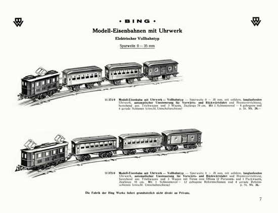 Bing Spielwaren-Katalog 1929